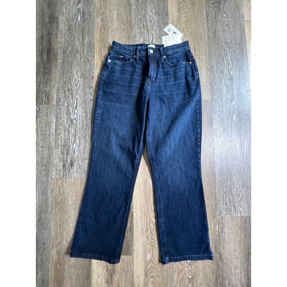 A New Day Flare Jeans Womens 4/27R Dark Wash High Rise Stretch Denim Denim